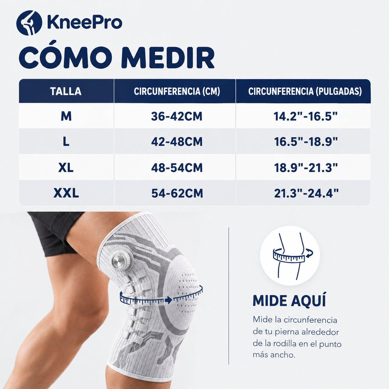 KneePro | Rodillera de Compresión Ajustable